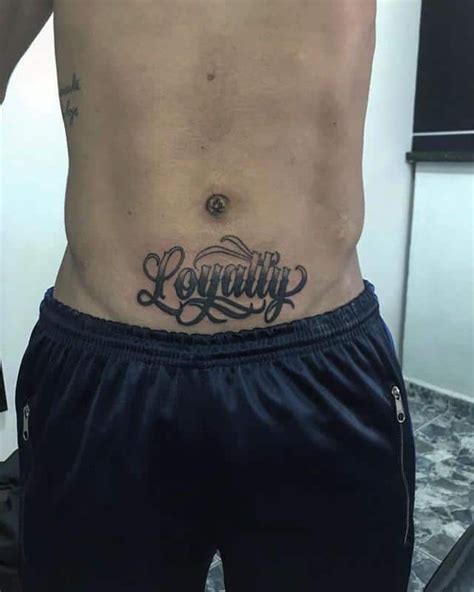 men's tattoos on lower stomach|More.